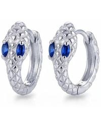 Angel Barocco - Small & Dainty Snake Hoops Earrings - Lyst