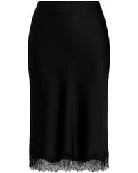 Ats the Label - Althea Satin Lace Skirt - Lyst
