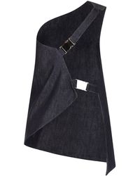 Clothes by Locker Room - Techwear Inspired Open-Back Denim Top With Buckle Details - Lyst