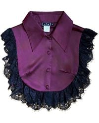 L2R THE LABEL - Burgundy Satin Amal Top - Lyst