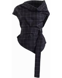 Meem Label - Theo Grid Asymmetric Top - Lyst
