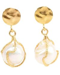 Addicted - Perla Baroque Earrings - Lyst
