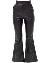 Maison Bogomil - Bell Bottom Faux Leather Trousers - Lyst