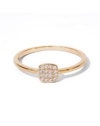Diamonbliss - Square Shapre Pave Dainty Band Ring - Lyst