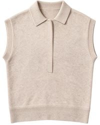 Brodie Cashmere - Neutrals Collared Detail Tank - Lyst