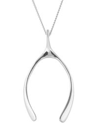 Katie Mullally - Medium Sterling Wishbone Necklace - Lyst