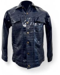 Jpo - Koch House Vegan Reptilian Leather Shacket - Lyst