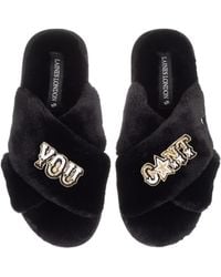 Laines London - Classic Laines Slippers With You Cunt Brooches - Lyst