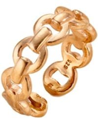 Posh Totty Designs - Curb Link Open Rose Ring - Lyst