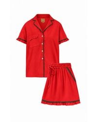 Carolina Benoit - Christmas Luxury Matching Set Pajama Short - Lyst