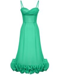 POST MERIDIEM - Draped Bodice Bottom Flounced Bustier Dress - Lyst