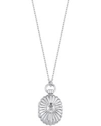 LINYA JEWELLERY - Mini Stone Covered Medallion Locket Necklace - Lyst