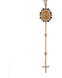 Ebru Jewelry - Sapphire & Diamond Virgin Marry & Cross Pendant Chain Necklace - Lyst