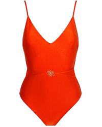 BonBon Lingerie - Siren Orange Deep Plunge Swimsuit - Lyst