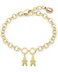 Unaloe - Plated Bracelet With Double Star Charms – Elegant Jewelry For - Lyst