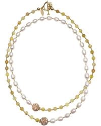 Farra - Opal With Freshwater Pearls Multi-Way Necklace - Lyst