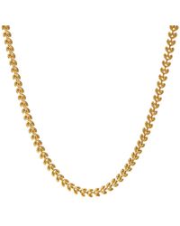 Elk & Bloom - 14K Leaf Chain Choker Necklace - Lyst