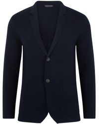 Paul James Knitwear - Cotton Deconstructed Knitted Gabriel Blazer - Lyst