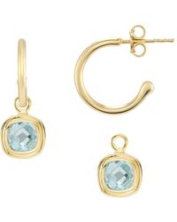 Auree - California Cushion Topaz & Interchangeable Hoop Earrings - Lyst