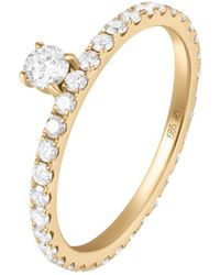 Dyamka - Paved Solitaire Ring - Lyst