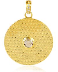 Artisan - 14k Yellow Gold Natural Diamond Designer Pendant - Lyst