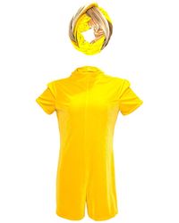 Julia Clancey - Bae Sunshine Velour Hot Pant Jumpsuit Set - Lyst