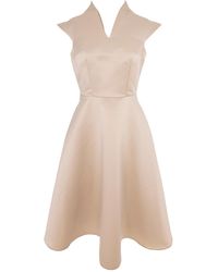 Larisa Dragna - Neutrals Ella Midi Dress - Lyst