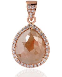 Artisan - Ice Diamond Halo Pear Pendant - Lyst