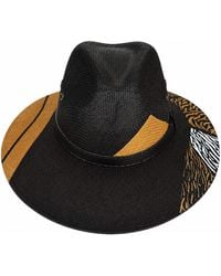 Bella Soul - Gilded Onyx Painted Jute Hat - Lyst