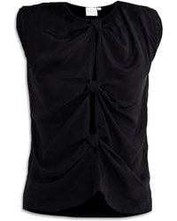 REISTOR - The Knot-So-Basic Crepe Top - Lyst