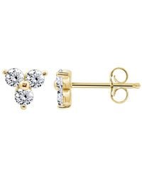 Diamonbliss - Tiny Stud Earrings, Dainty Flower - Lyst