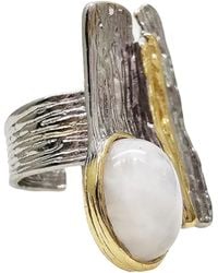 Farra - Moonstone Setting Statement Ring - Lyst
