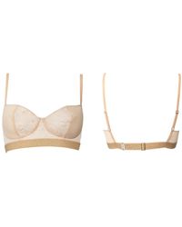 Bott Lingerie - Neutrals Crush Wireless Lace Bra – Champagne - Lyst