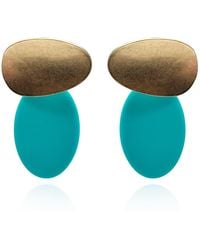 Michael Nash Jewelry - Chiara Worn And Pierced Resin Drop Earrings - Lyst