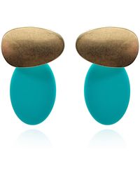 Michael Nash Jewelry - Chiara Worn And Pierced Resin Drop Earrings - Lyst