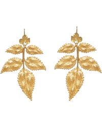 Pats Jewelry - Pat's Golden Leaf Earrings - Lyst
