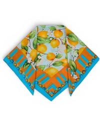 Saachi - Lemon Motif Satin Bandana - Lyst