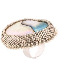 Oana Savu - Beaded Nautilus Seashell Shell Ring Adjustable Sterling - Lyst