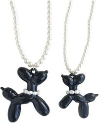 POPORCELAIN - Porcelain Balloon Doggie Pearl Necklace - Lyst
