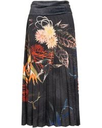 ARTISTA - Pleated Maxi Skirt with Elasticated Velvet Waistline - Lyst
