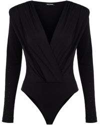 Nocturne - Double-breasted Shiny Bodysuit - Lyst