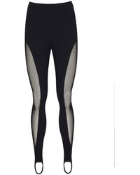 No'design - Sheer Detail Elastic Hem Leggings - Lyst