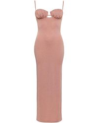 Montce - Prima Pink Sparkle Petal Long Slip Dress - Lyst