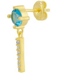 Spero London - Sterling Gemstone Spike Charm Sodalite Single Earring - Lyst