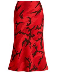 Tantra Spain Sl - Printed Midi Skirt With Silk, Flounce, And Elastic Waistband - Lyst