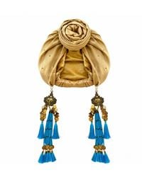 Julia Clancey - Edith Silk Dream Santorini Diamanté Reversible Turban - Lyst