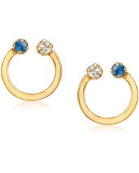 Preeti Sandhu - Diamond & Tanzanite Flat Hoop - Lyst