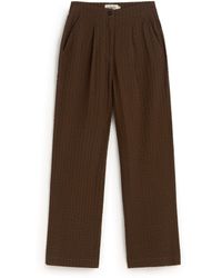 Thinking Mu - Wide Leg Seersucker Pants Manolita - Lyst