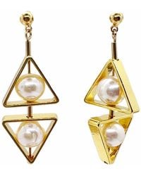 Aracheli Studio - Double Triangle Pearl Art Earrings - Lyst