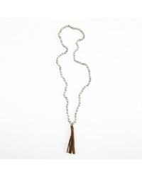 Heather Hawkins Jewelry - Talulah Belle Gemstone Beaded Long Necklace With Saddle Tassel - Lyst